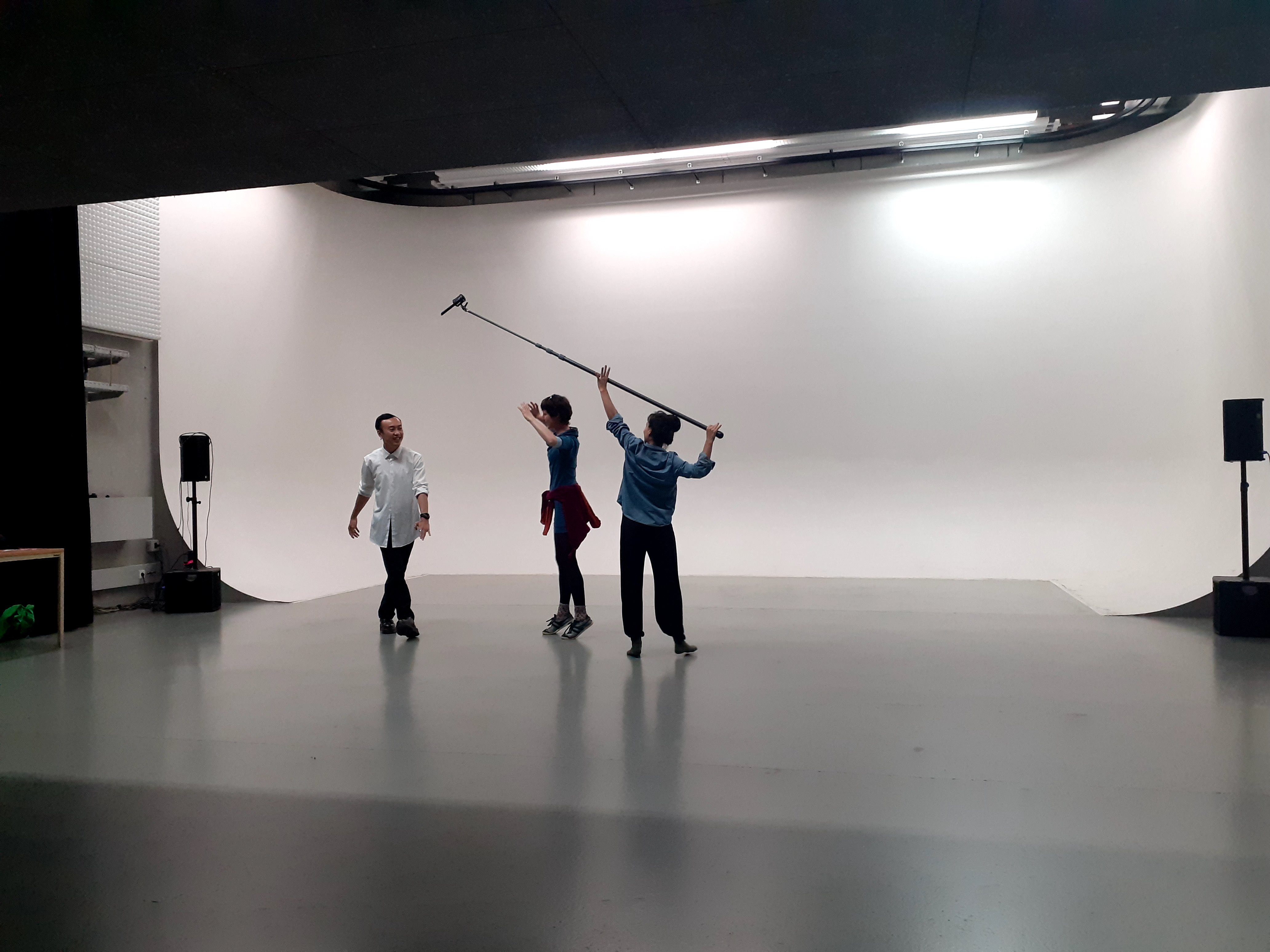 Kai is filmed by Hanne during the Boom experimentation Lab in Vienna on Third of September 21